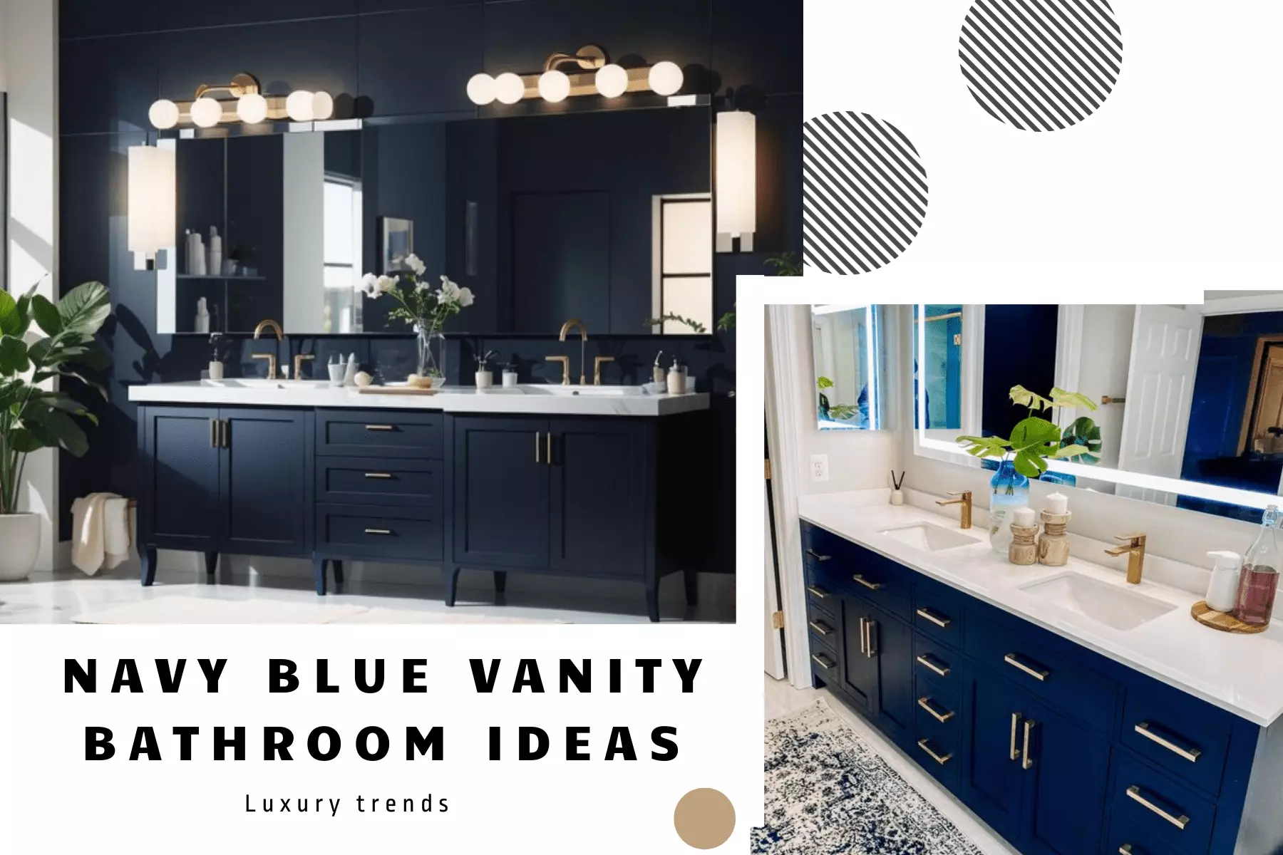 Navy blue vanity bathroom ideas
