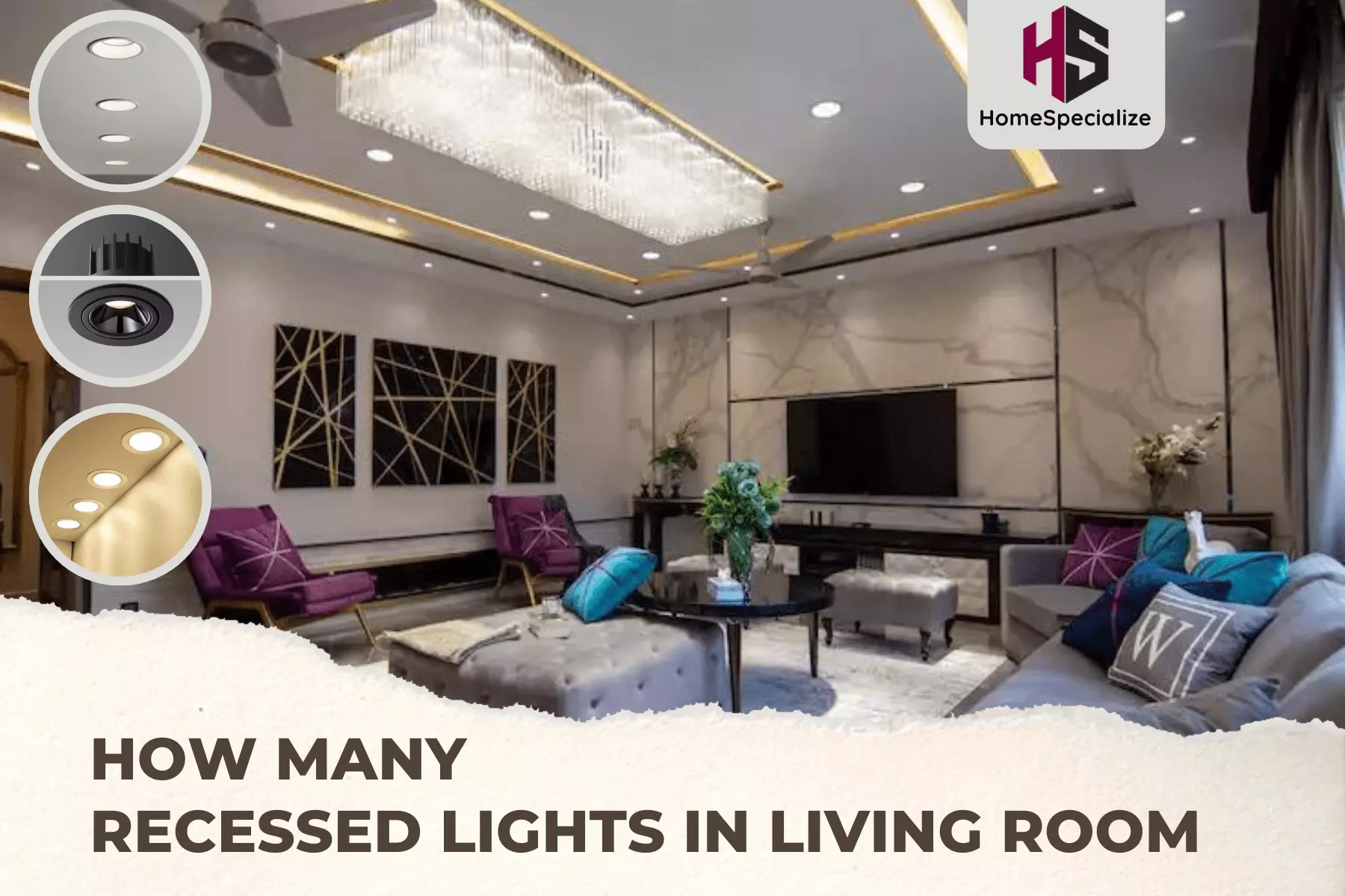 How many recessed lights in living room for a Perfect Glow?
