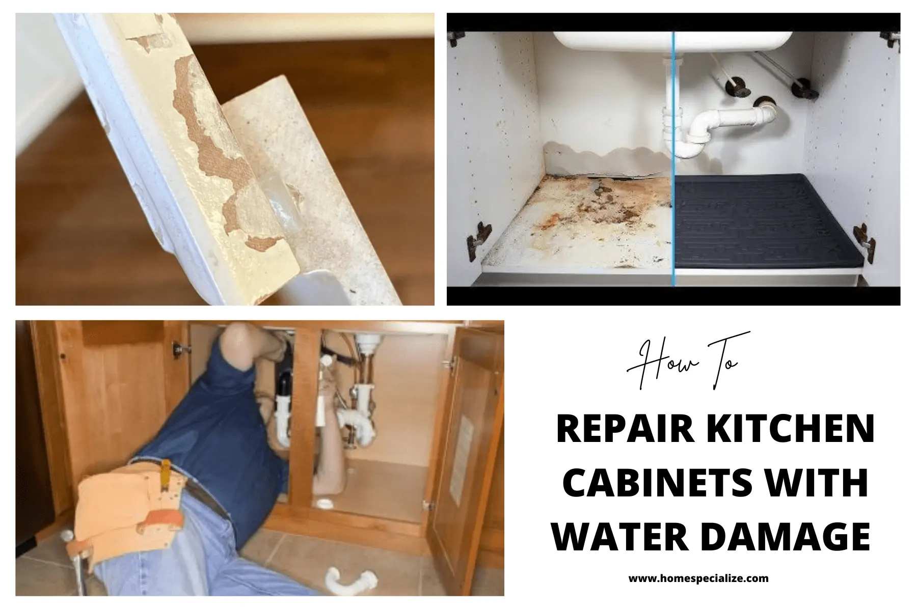 How to repair kitchen cabinets with water damage