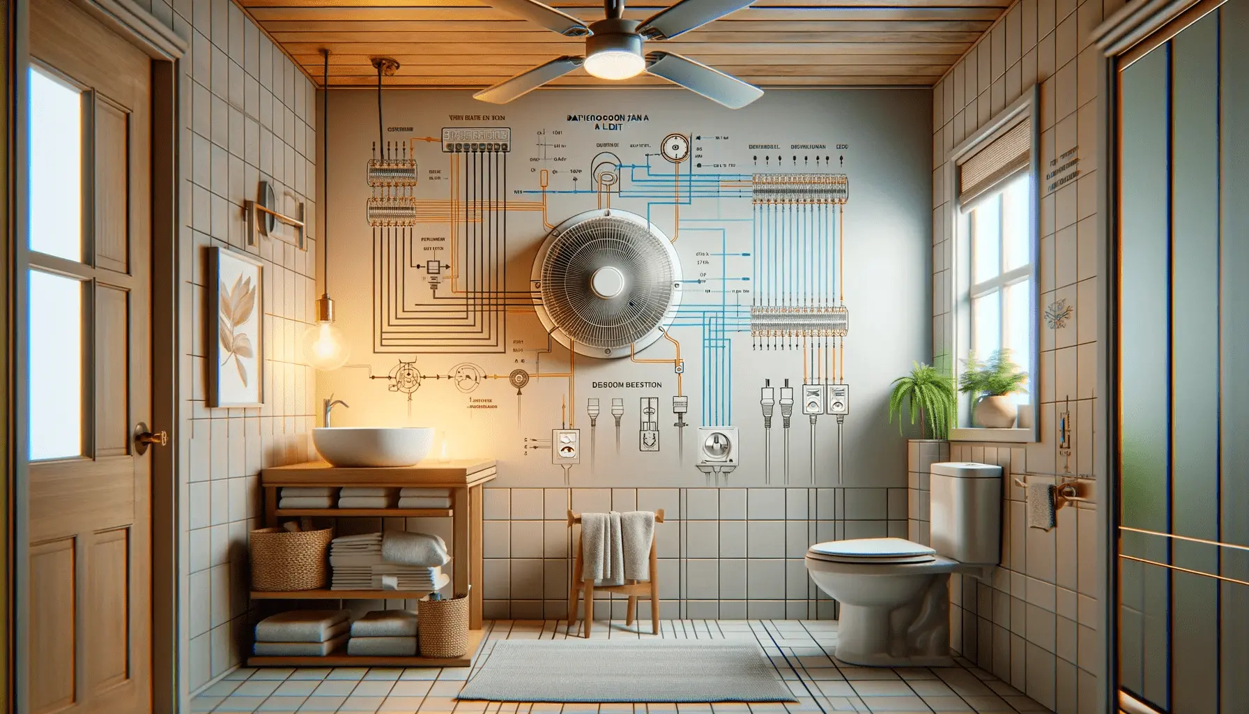 how to wire a bathroom fan and light diagram