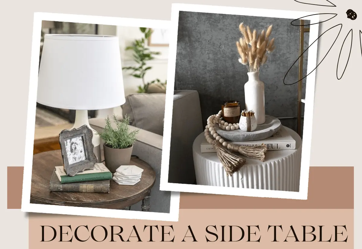 how to decorate a side table