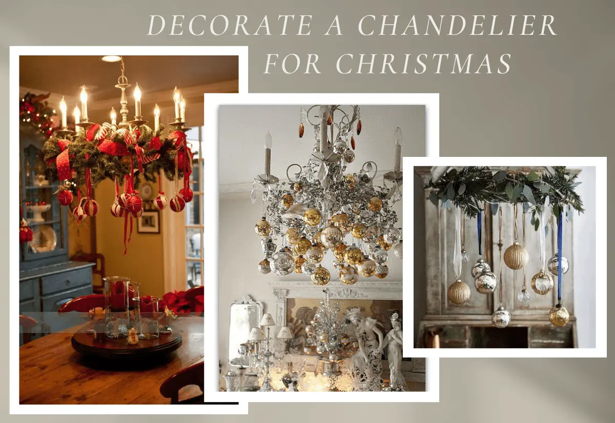 how to decorate a chandelier for christmas