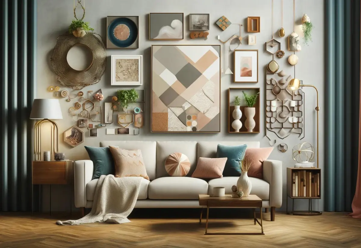 how to decorate a wall behind a sofa