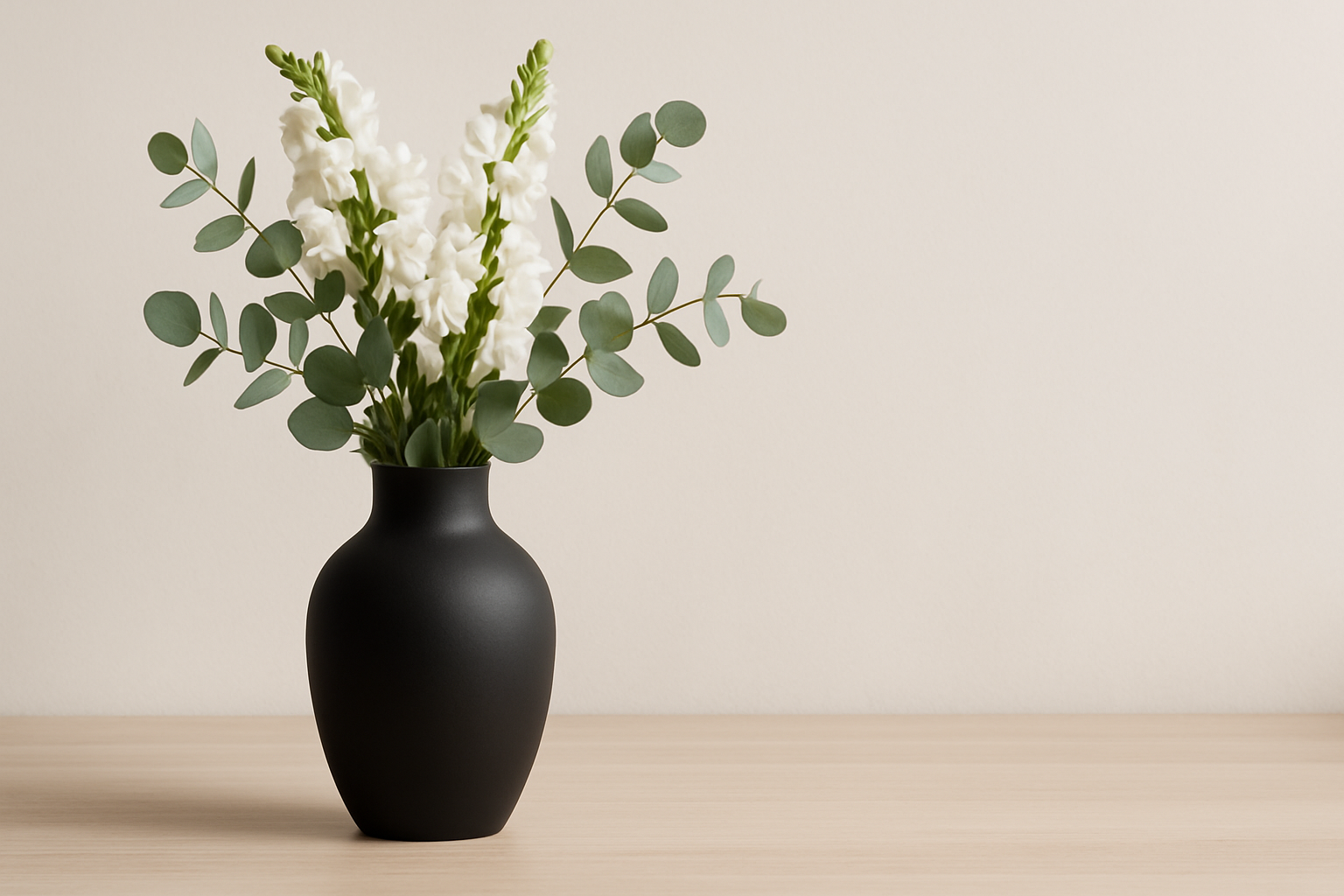 black vase